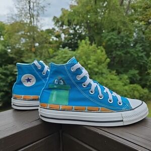 converse all star Nintendo Mario Games Themed Men's Size US 4 Teal White